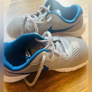 Nike Kids Mesh Sneakers in Gray and Blue 13C